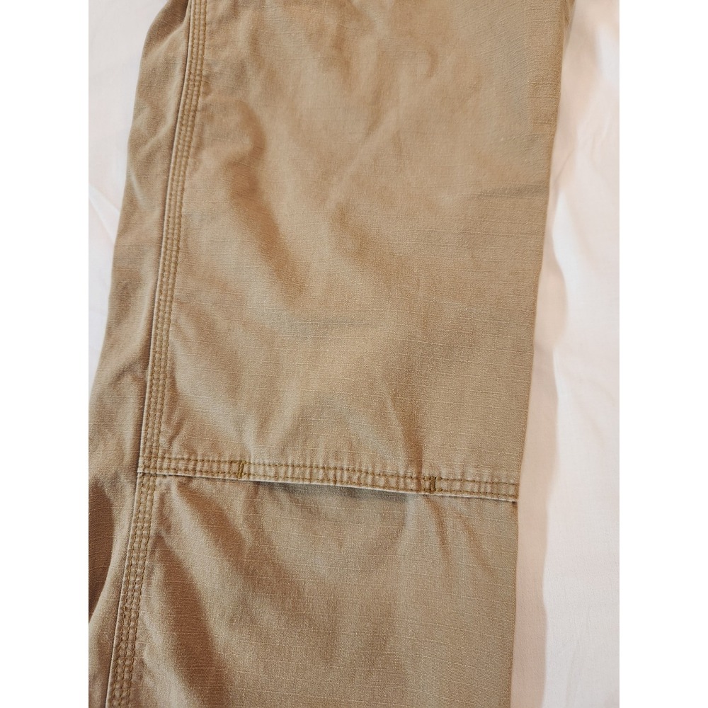 Wrangler Workwear Mens Cargo Canvas Pants Tan Ripstop Reinforced Knee 36x32 - Picture 4 of 15